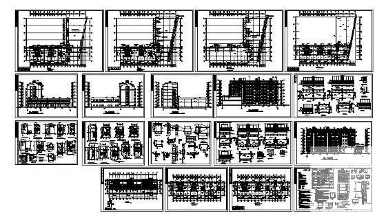 简单大方6层住宅楼建筑施工CAD图纸 - 2