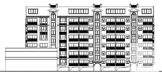 简单大方6层住宅楼建筑施工CAD图纸 - 3