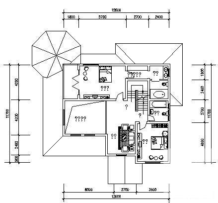 3层别墅（D2型）建筑CAD图纸 - 2