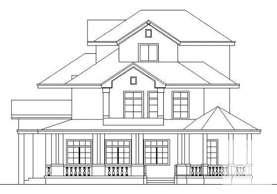 3层别墅（D2型）建筑CAD图纸 - 3