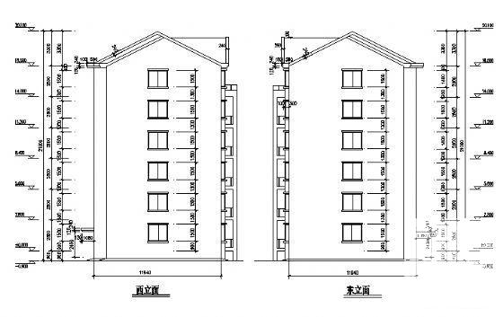 小型6层住宅楼建筑CAD图纸 - 1