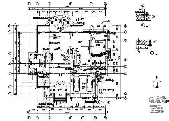 2层别墅（D型）建筑CAD图纸 - 1