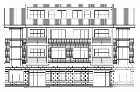 磐安县3层别墅B户型建筑施工CAD图纸 - 4