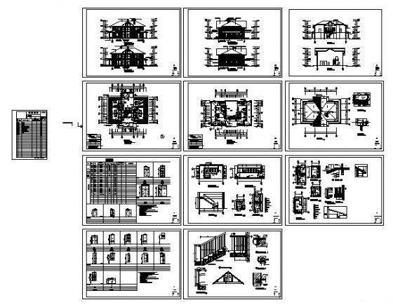 2层别墅（C型）建筑CAD施工图纸 - 2