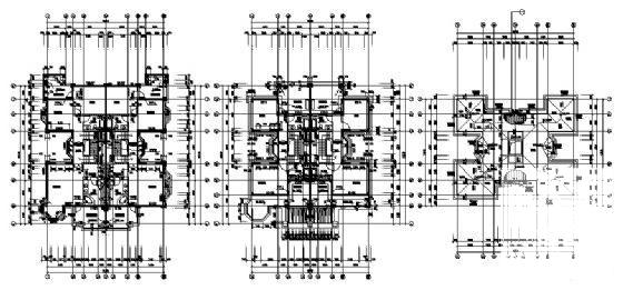 豪华3层双拼别墅建筑CAD图纸 - 3