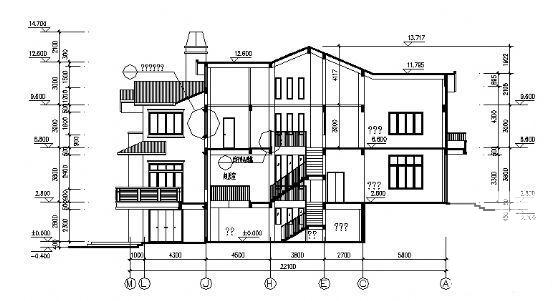 3层别墅建筑CAD图纸（简单实用） - 1