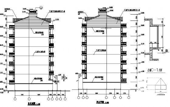 7层住宅楼建筑CAD图纸 - 3