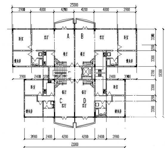 外环路沙河区修建性规划住宅楼建筑CAD图纸 - 1