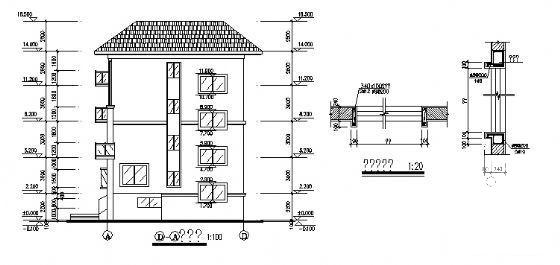 4层别墅建筑CAD施工图纸 - 3
