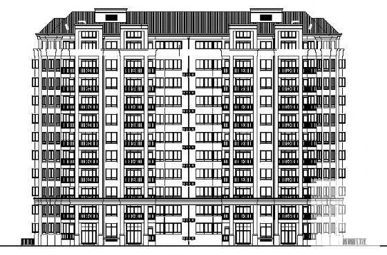 10层住宅楼建筑方案设计CAD图纸（框剪结构） - 2