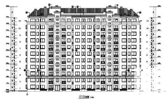 10层住宅楼建筑方案设计CAD图纸（框剪结构） - 4