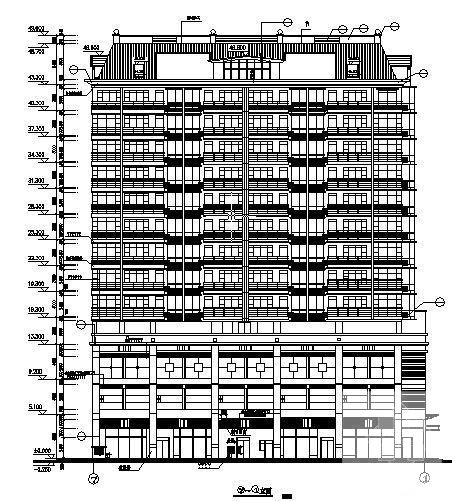 框剪结构11层住宅楼建筑施工CAD图纸 - 1