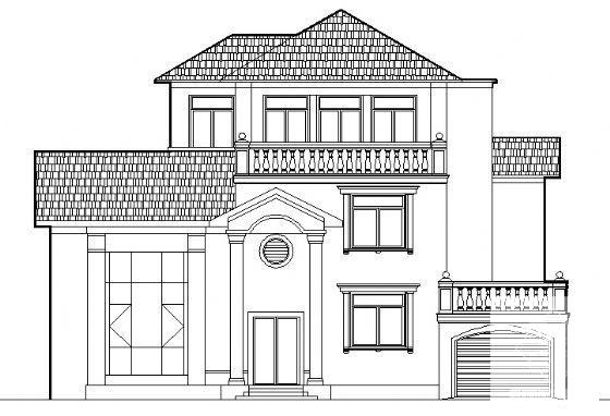 3层别墅建筑方案设计CAD施工图纸（框架结构） - 3