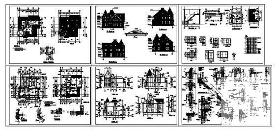 砖混结构北方2层别墅建筑CAD施工图纸 - 3