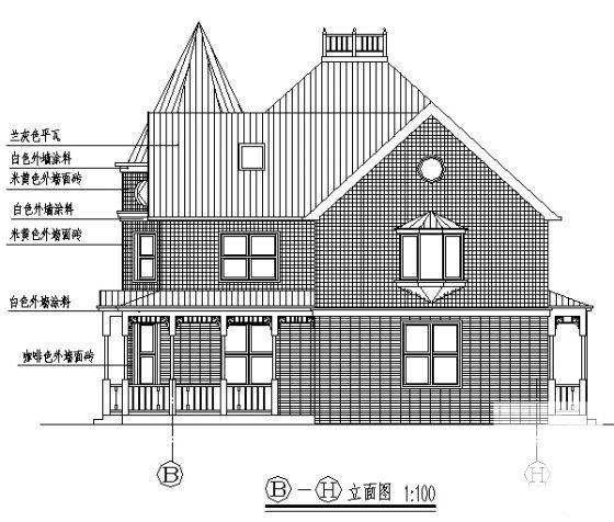 砖混结构北方2层别墅建筑CAD施工图纸 - 4