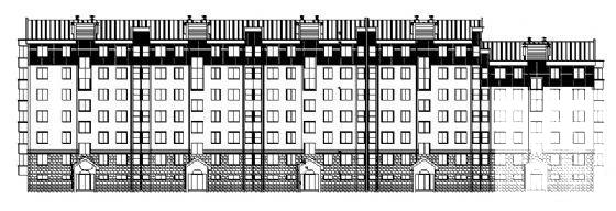 北方度假小区5层住宅楼建筑施工CAD图纸 - 3