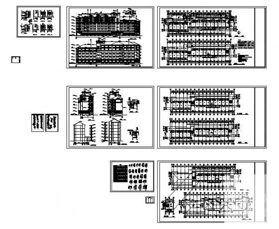 6层学生宿舍楼建筑方案设计CAD图纸 - 2