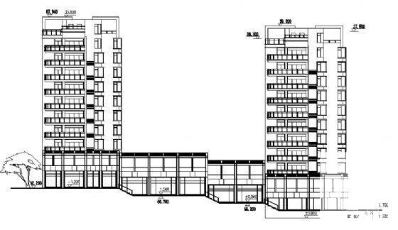 精美航运新村高层住宅楼建筑CAD图纸 - 1