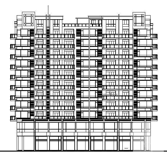 精美航运新村高层住宅楼建筑CAD图纸 - 2