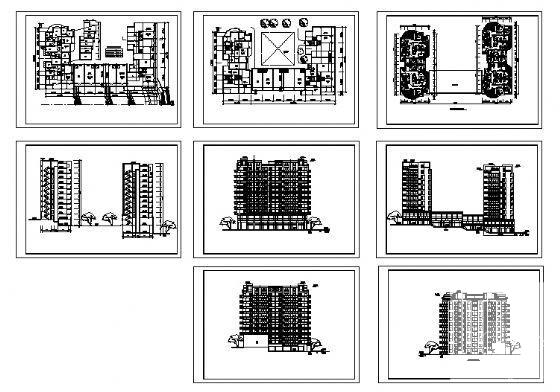 精美航运新村高层住宅楼建筑CAD图纸 - 3