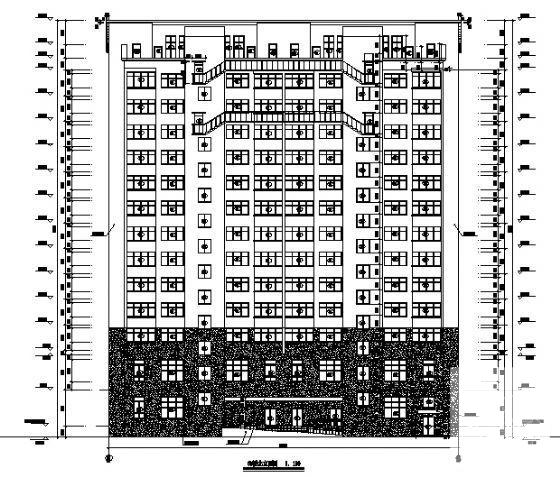 景苑六号楼建筑CAD施工图纸 - 2