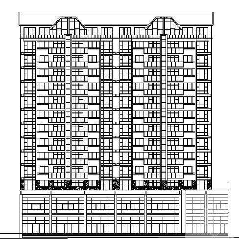 景苑六号楼建筑CAD施工图纸 - 3