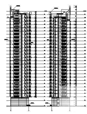 26层框剪结构商住楼建筑方案设计CAD图纸 - 1