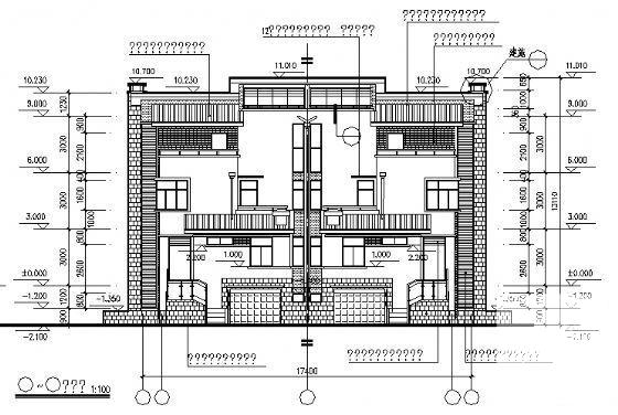 3层教育园别墅建筑施工CAD图纸 - 3