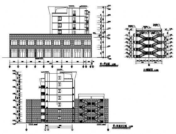 镇6层住宅楼建筑施工CAD图纸（砖混结构） - 2