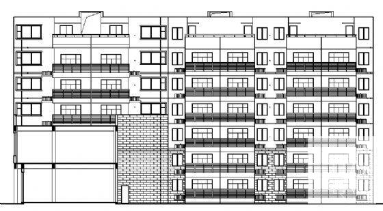 镇6层住宅楼建筑施工CAD图纸（砖混结构） - 3