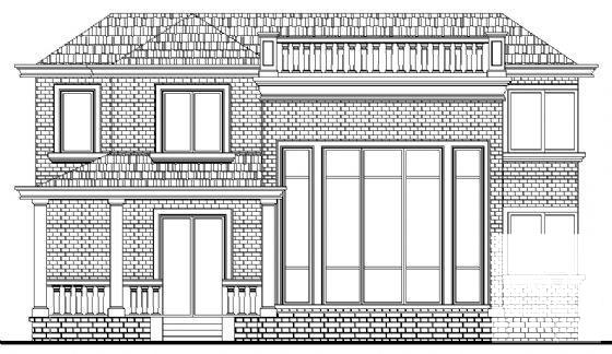 2层小别墅建筑CAD图纸平面、立面图 - 1
