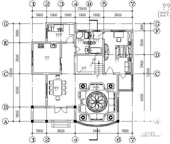 2层小别墅建筑CAD图纸平面、立面图 - 3