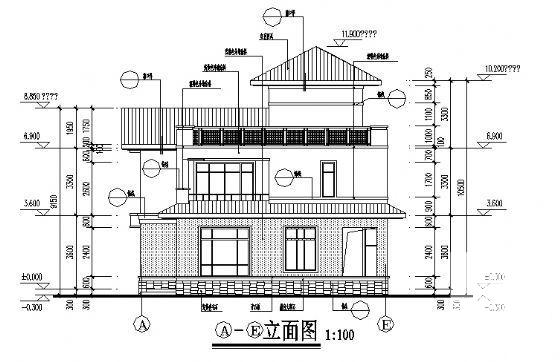 3-270型2层别墅建筑结构CAD施工图纸 - 4