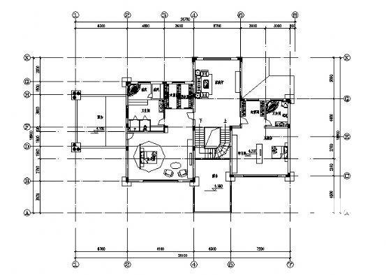 G型3层别墅建筑CAD图纸 - 2