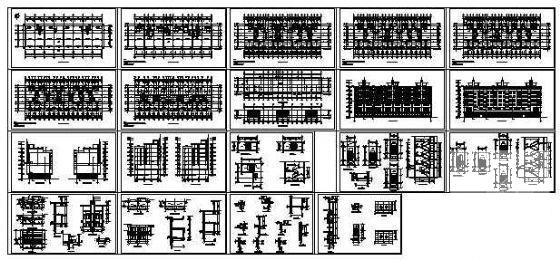 7层框架结构商住楼建筑施工CAD图纸 - 3