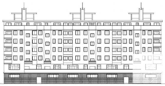 7层框架结构商住楼建筑施工CAD图纸 - 4