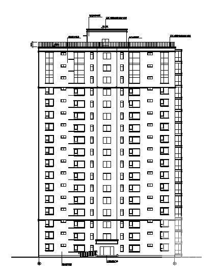 17层文教大院住宅楼建筑方案设计CAD图纸 - 2