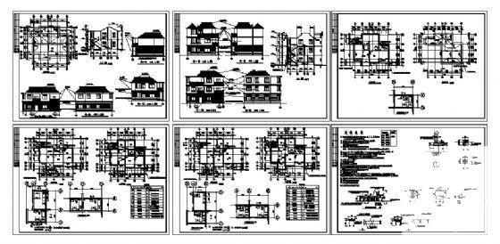 3层大通别墅建筑方案设计CAD图纸 - 2
