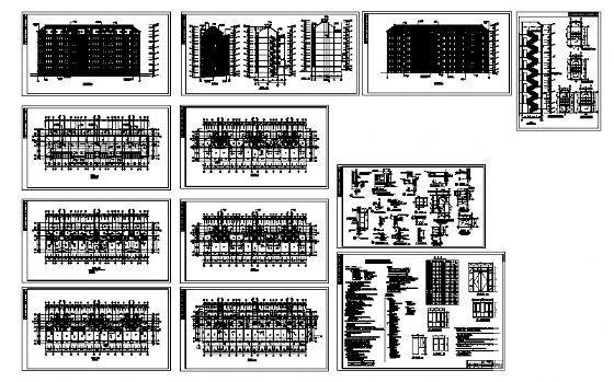 东晟苑6层住宅楼建筑施工CAD图纸（框架结构） - 3