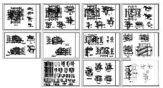 3层别墅建筑CAD施工图纸 - 4