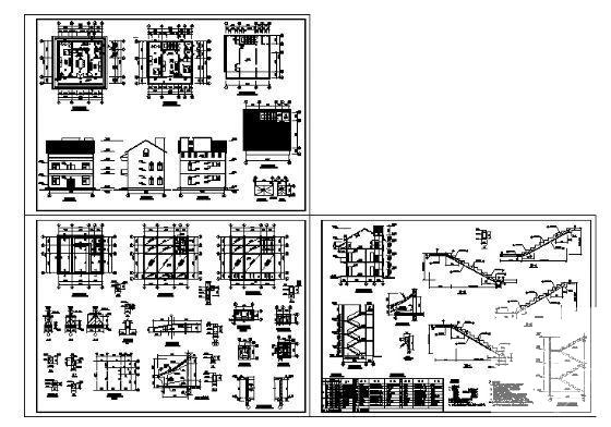 砖混结构2层别墅建筑CAD施工图纸 - 4