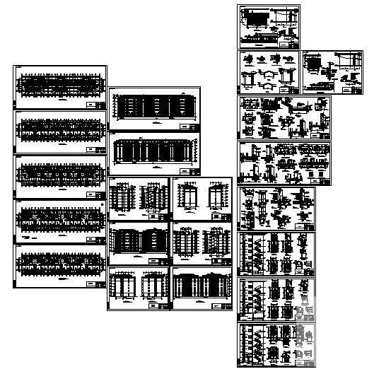 框剪结构7层住宅楼建筑CAD施工图纸 - 1