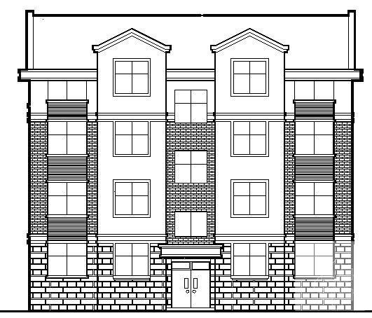砌体结构双联排4层住宅楼建筑施工CAD图纸 - 1