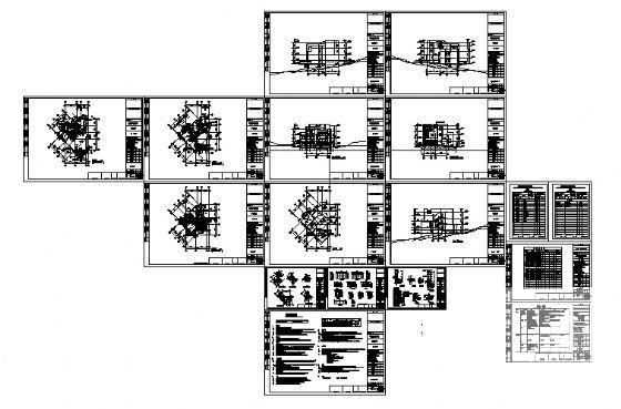 姆岭别墅园C型3层别墅建筑CAD施工图纸 - 2