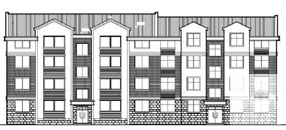 4层住宅楼建筑施工CAD图纸(框剪结构) - 1