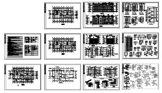 4层住宅楼建筑施工CAD图纸(框剪结构) - 2
