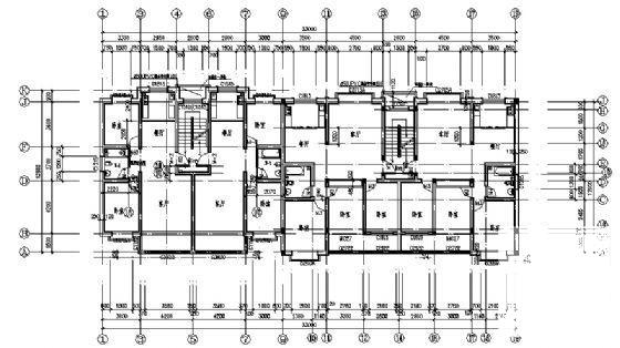4层住宅楼建筑施工CAD图纸(框剪结构) - 4