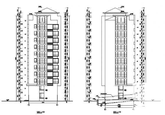 12层住宅楼建筑CAD施工图纸 - 1