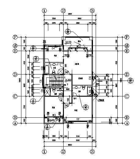 水岸豪宝石A型3层别墅CAD施工图纸 - 3