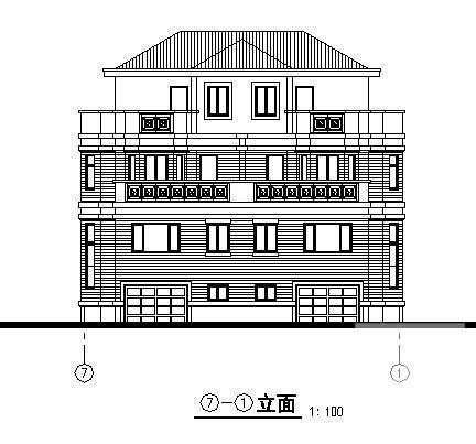 昆山银泰花园双联别墅建筑CAD图纸 - 1